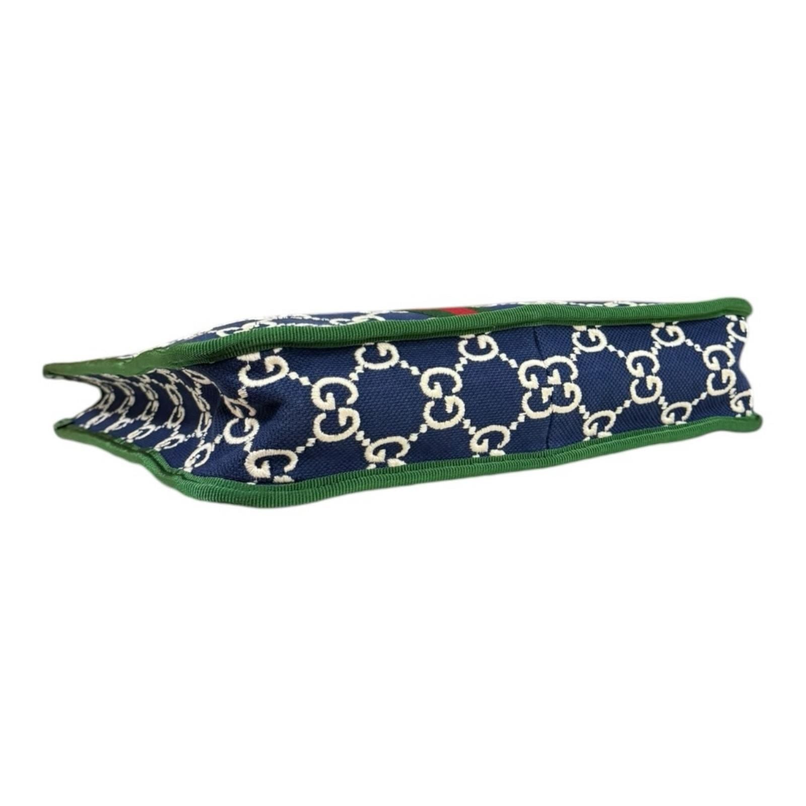 Gucci Children's Sherry Line Handbag GG Supreme Canvas Navy — view 5