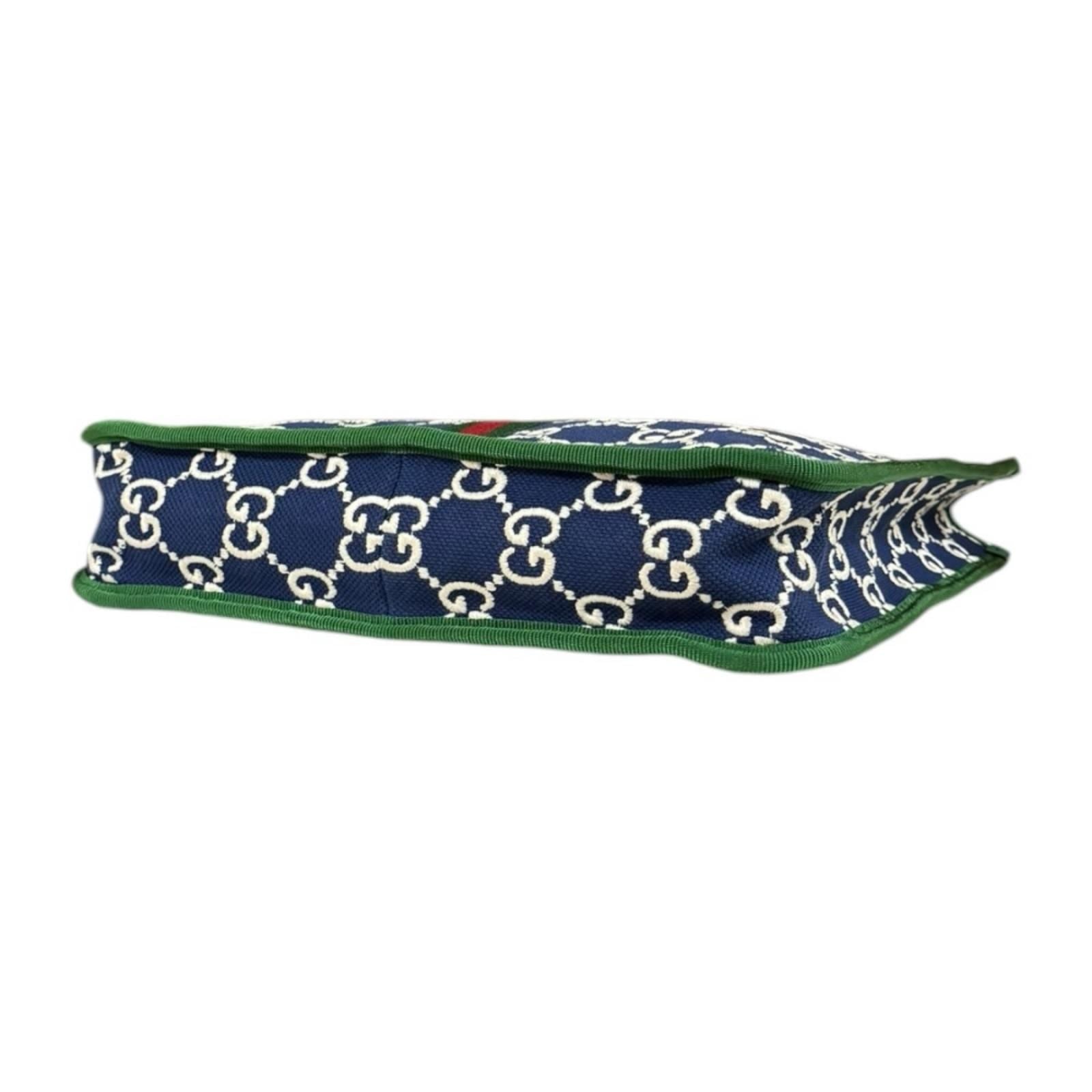 Gucci Children's Sherry Line Handbag GG Supreme Canvas Navy — view 6