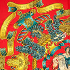 Hermes Scarf Carre 90 Silk Europe Goddess Children — view 2