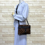 Louis Vuitton Gray Messenger PM Monogram Shoulder Bag Brown — view 2