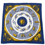 Hermes Carre 90 Dies Et Hore Astrology Silk Scarf Navy
