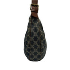 Celine Shoulder Bag Macadam Bag Navy Brown Studs 2-Way Denim Leather — view 4