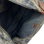 Celine Shoulder Bag Macadam Bag Navy Brown Studs 2-Way Denim Leather — view 8