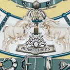 Hermes Carre 90 Chevaux de Trait Draft Horse Scarf Silk Yellow — view 6