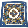 Hermes Carre 90 L'entente Cordiale Franco British Alliance Blue Multicolor