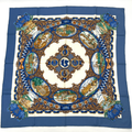 Hermes Carre 90 L'entente Cordiale Franco British Alliance Blue Multicolor