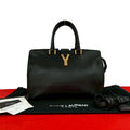 Saint Laurent Paris Petit Cabas Leather 2-Way Shoulder Bag Black