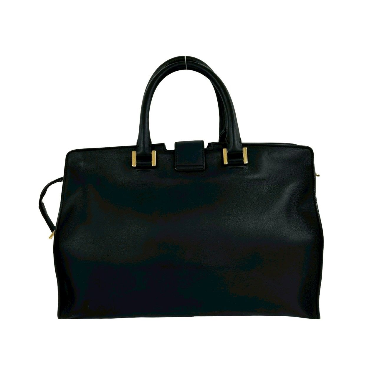 Saint Laurent Paris Petit Cabas Leather 2-Way Shoulder Bag Black — view 3