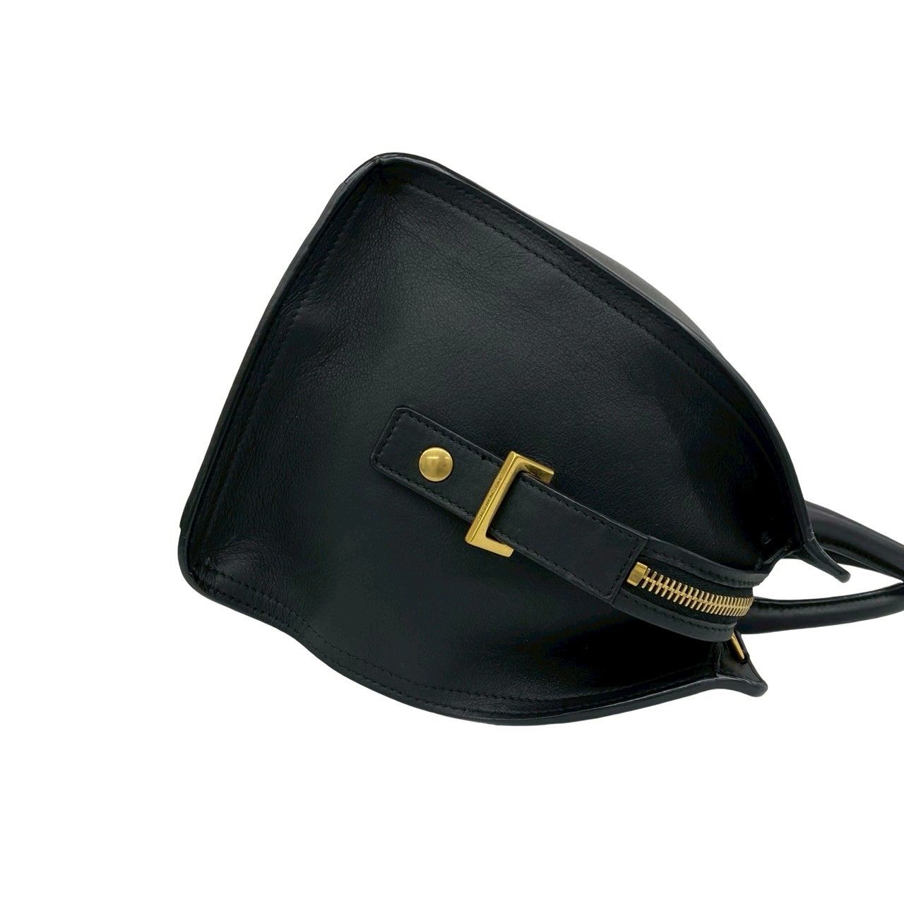 Saint Laurent Paris Petit Cabas Leather 2-Way Shoulder Bag Black — view 6