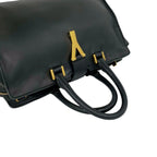 Saint Laurent Paris Petit Cabas Leather 2-Way Shoulder Bag Black — view 4