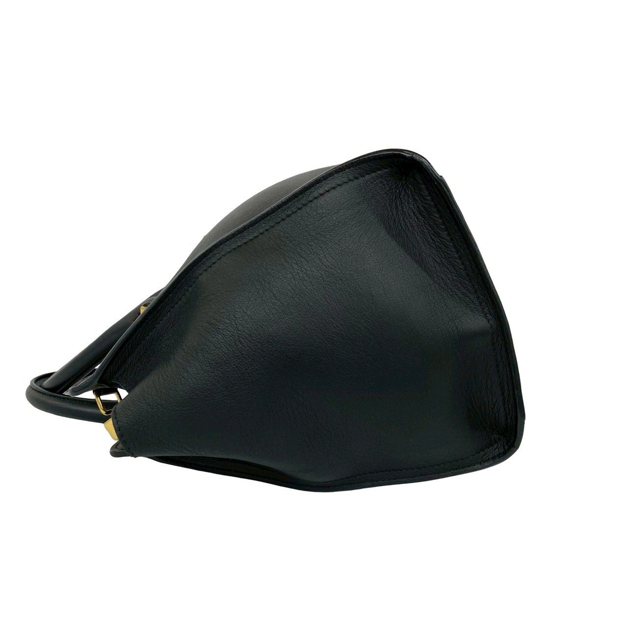 Saint Laurent Paris Petit Cabas Leather 2-Way Shoulder Bag Black — view 5