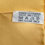 Hermes Carre 90 Gronland Green Land Eskimo Dog Sled Silk Scarf Yellow