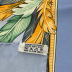 Hermes Scarf Carre 90 Amazonia Silk 100% Blue