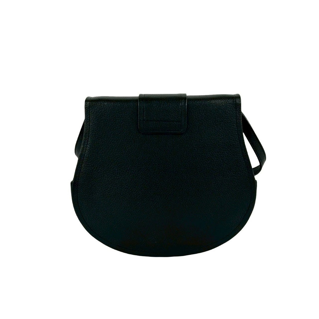 Saint Laurent Vintage YSL Logo Leather Shoulder Bag Pochette Black — view 3