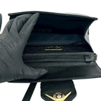 Saint Laurent Vintage YSL Logo Leather Shoulder Bag Pochette Black — view 9