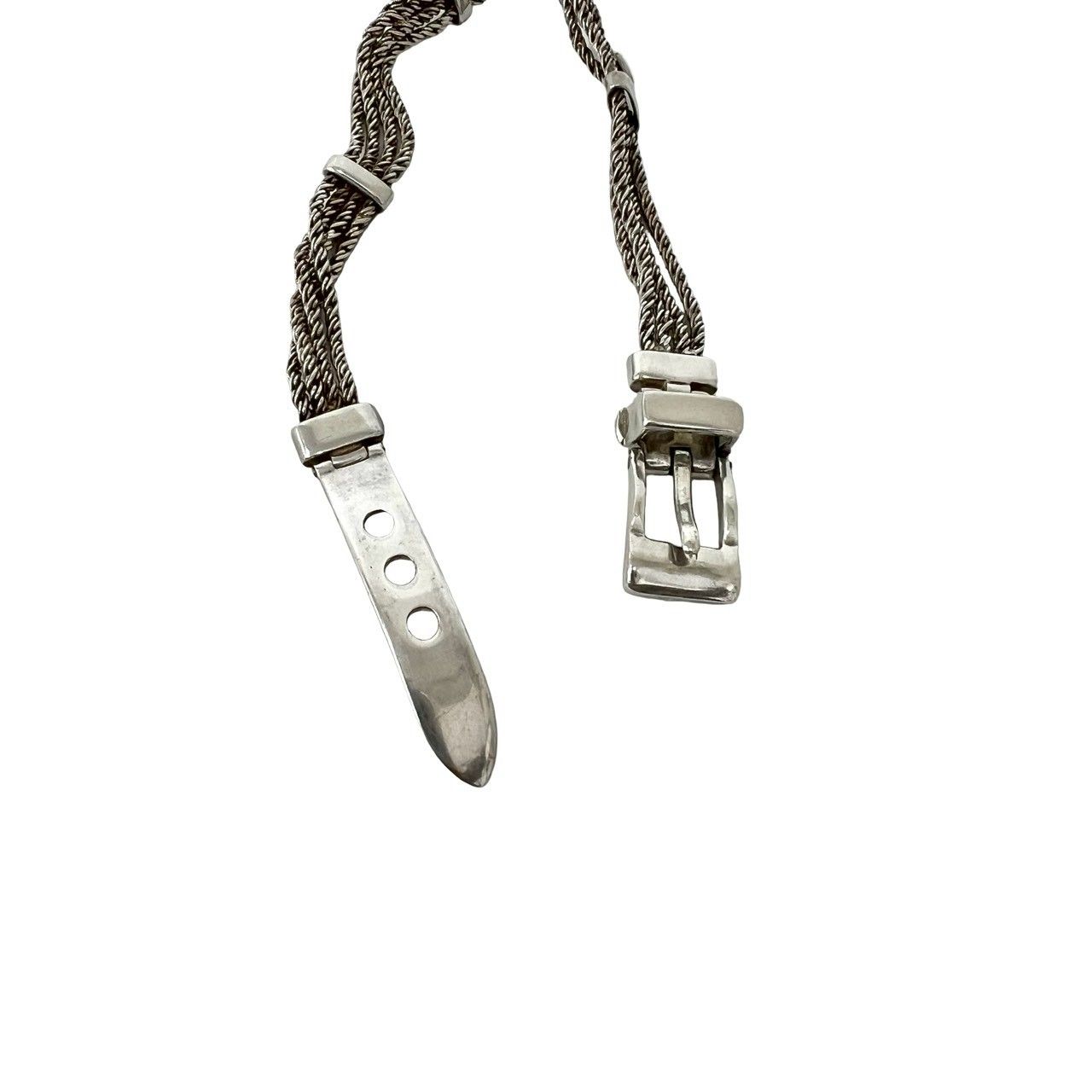 Tiffany & Co Covintage T Rope Belt Bracelet 925 Sterling Silver — view 4