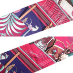Hermes Horsewear Champion Tiger Bride de Gala Maxi Twill Scarf Pink Purple Multi — view 4
