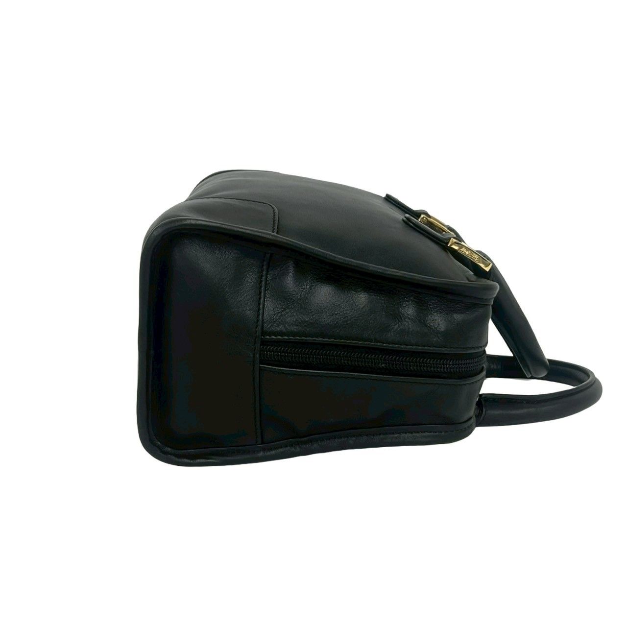 Loewe Vintage Amazona 28 Anagram Logo Leather Mini Boston Bag Black — view 6