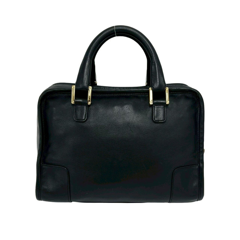 Loewe Vintage Amazona 28 Anagram Logo Leather Mini Boston Bag Black — view 3