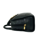 Loewe Vintage Amazona 28 Anagram Logo Leather Mini Boston Bag Black — view 5