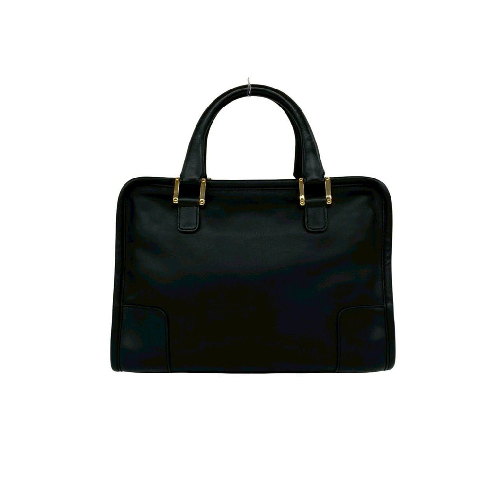 Loewe Vintage Amazona 28 Anagram Logo Embossed Leather Mini Boston Bag Black — view 3