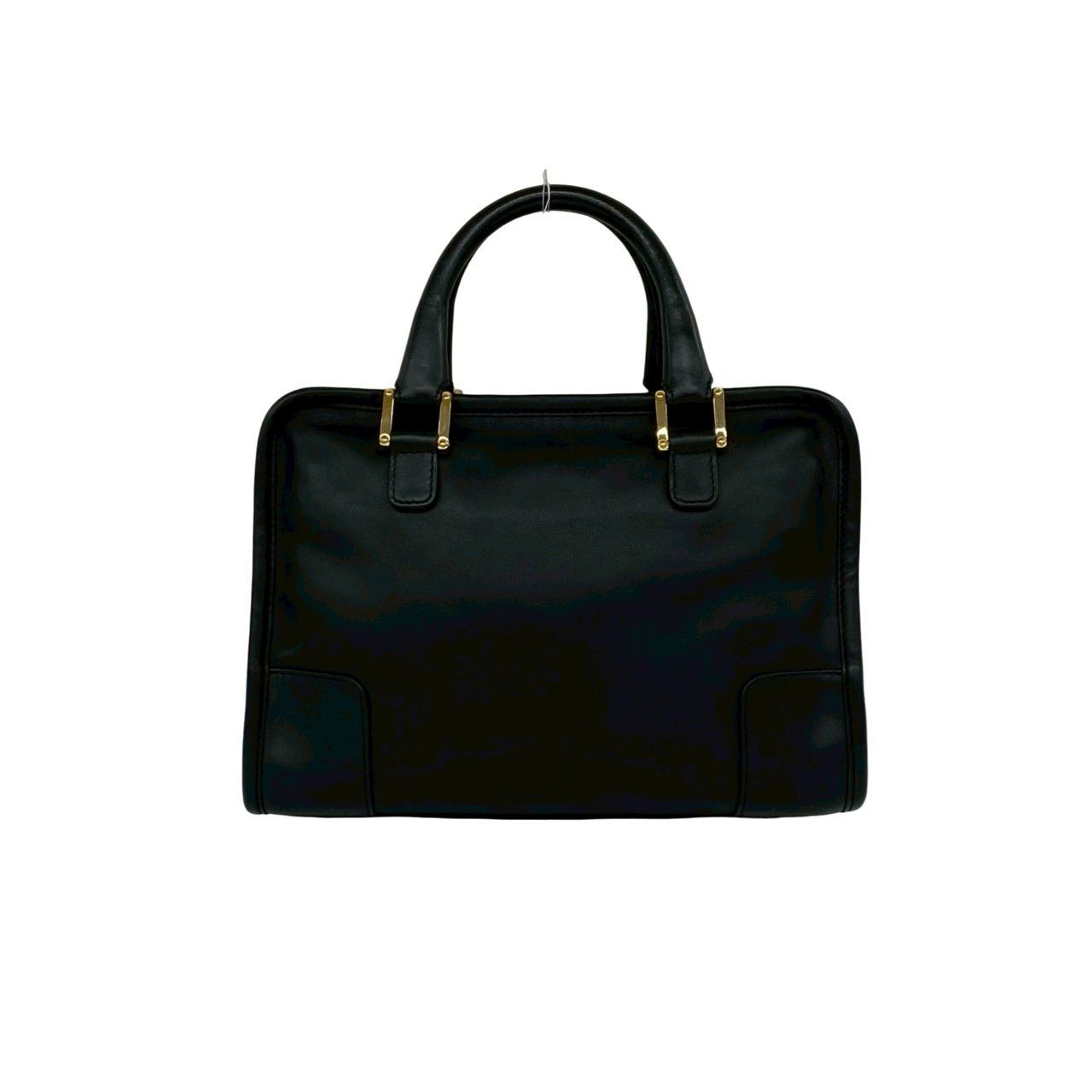 Loewe Vintage Amazona 28 Anagram Logo Embossed Leather Mini Boston Bag Black — view 3
