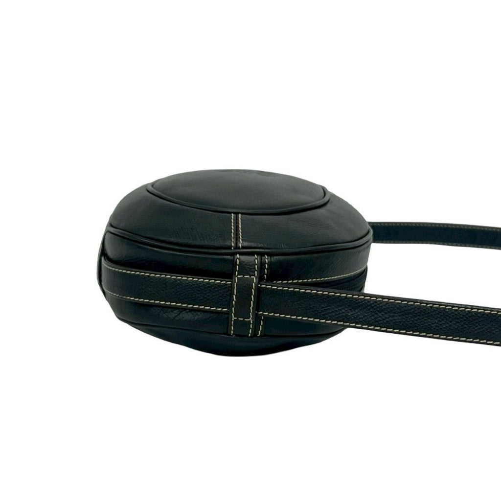 Loewe Vintage Anagram Logo Leather Mini Shoulder Bag Pochette Black — view 6