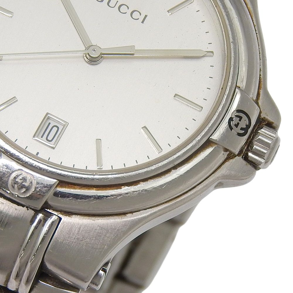 Gucci Stainless Steel Quartz Analog Watch with Silver Dial — view 9
