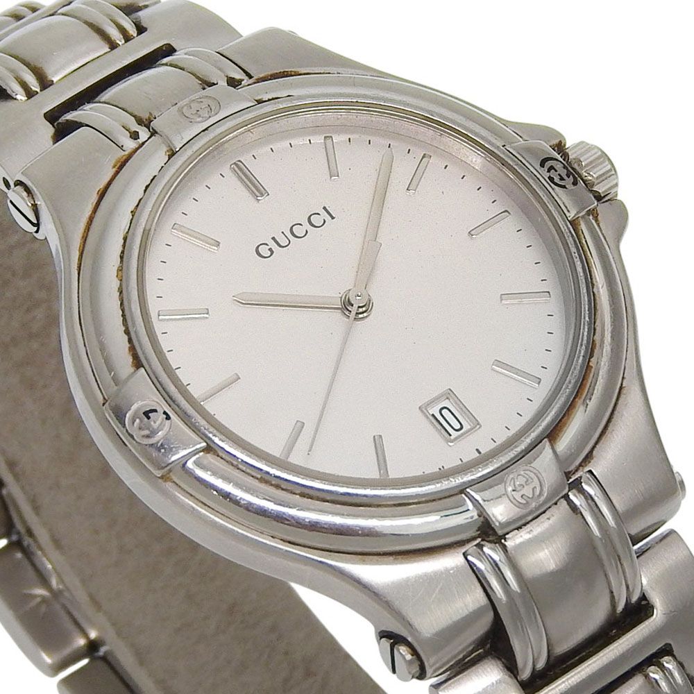 Gucci Stainless Steel Quartz Analog Watch with Silver Dial — view 3