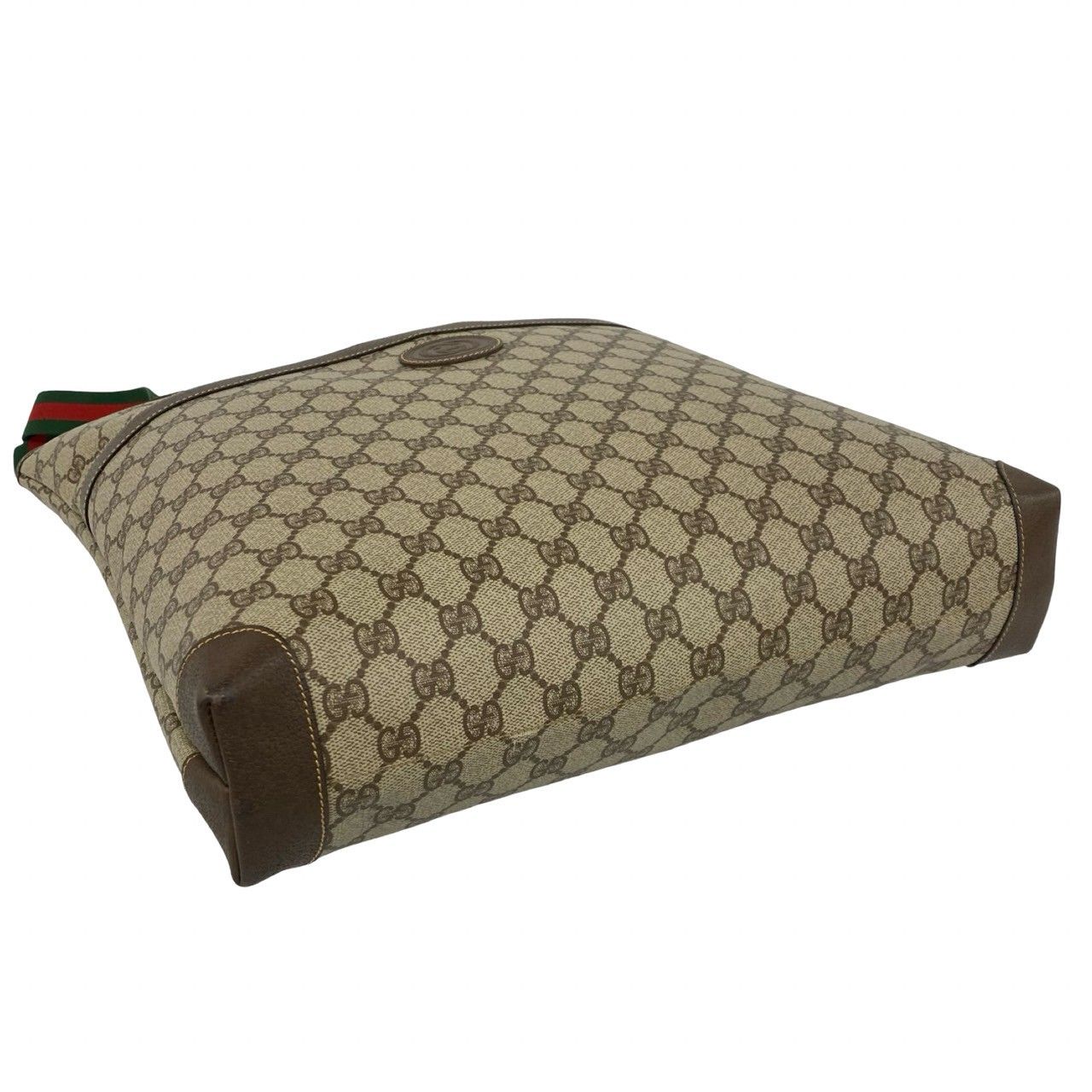 Gucci Vintage Sherry Line GG Logo Pattern Leather Tote Brown — view 7