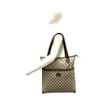 Gucci Vintage Sherry Line GG Logo Pattern Leather Tote Brown — view 2