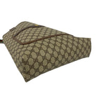 Gucci Vintage Sherry Line GG Logo Pattern Leather Tote Brown — view 7