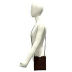 Hermes Box Vintage Onimetou Leather Shoulder Bag Pochette Brown — view 2