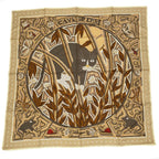 Hermes Carre 90 Cave Felem Beware Of Cats Brawan Scarf Silk