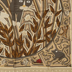 Hermes Carre 90 Cave Felem Beware Of Cats Brawan Scarf Silk