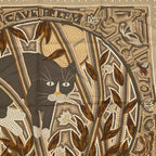 Hermes Carre 90 Cave Felem Beware Of Cats Brawan Scarf Silk