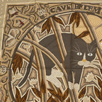 Hermes Carre 90 Cave Felem Beware Of Cats Brawan Scarf Silk