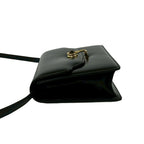 Gucci Vintage Calf Leather Tiger Eye Shoulder Bag Pochette Black — view 5