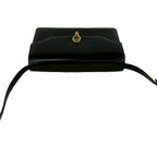 Gucci Vintage Calf Leather Tiger Eye Shoulder Bag Pochette Black — view 4