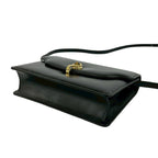 Gucci Vintage Calf Leather Tiger Eye Shoulder Bag Pochette Black — view 8