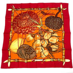 Hermes Carre 90 Jardin Creole Cles Or's Paradise Silk Scarf