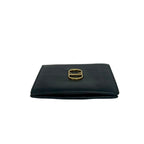 Dior Vintage CD Logo Leather Bifold Wallet Mini Navy — view 5