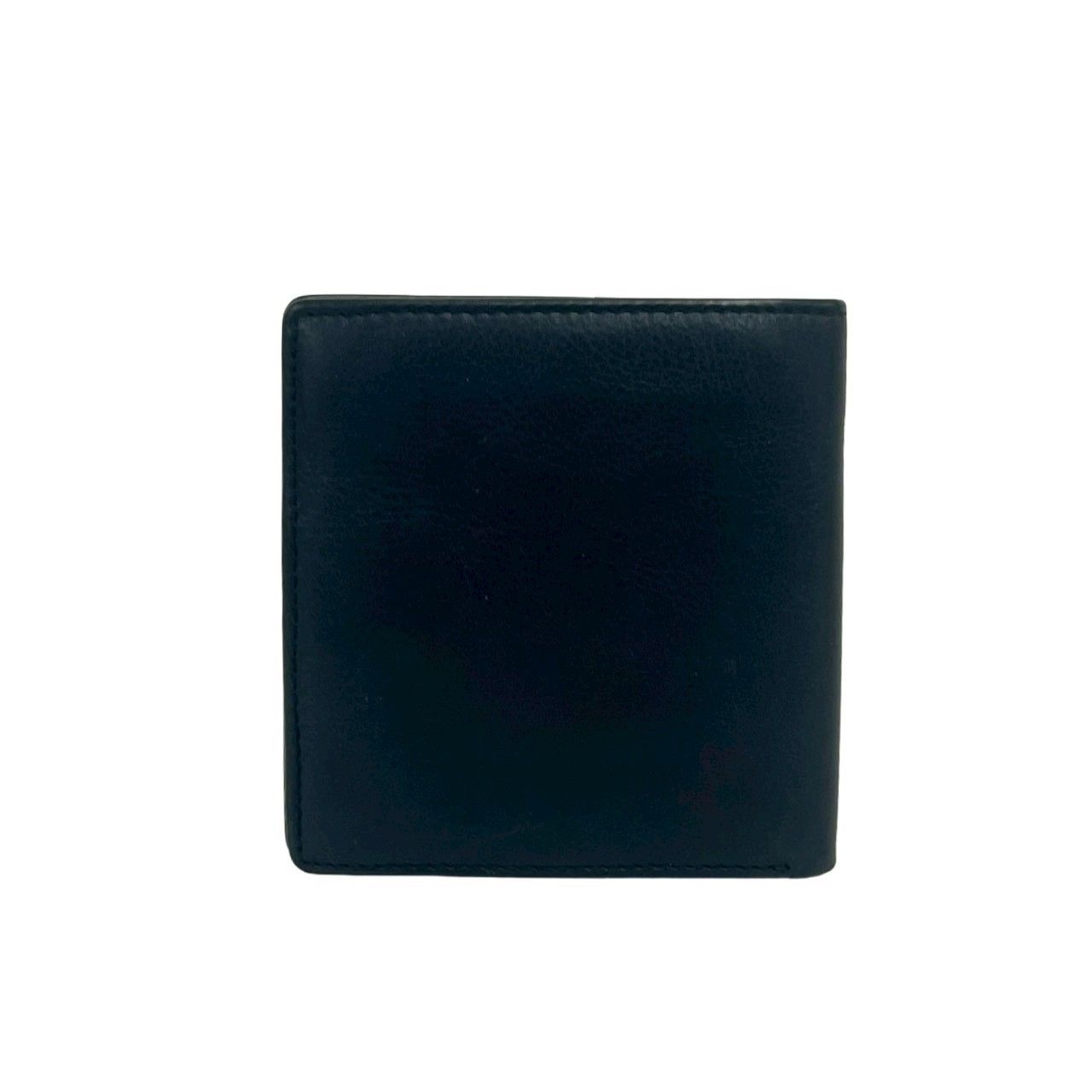 Dior Vintage CD Logo Leather Bifold Wallet Mini Navy — view 2
