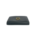 Dior Vintage CD Logo Leather Bifold Wallet Mini Navy — view 4