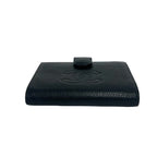 Chanel CC Logo Caviar Leather Bifold Wallet Mini Black — view 6