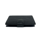 Chanel CC Logo Caviar Leather Bifold Wallet Mini Black — view 3