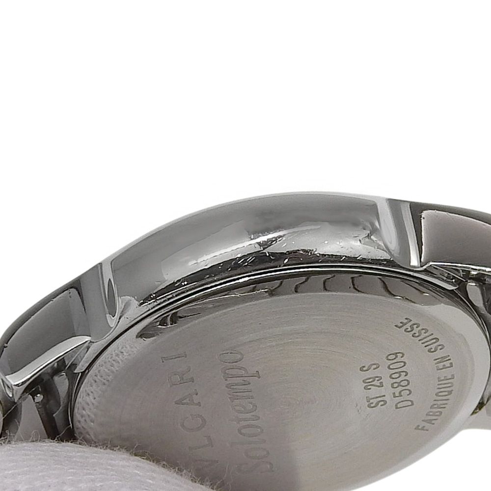 Bvlgari Solotempo Stainless Steel Quartz Analog Watch with Black Dial — view 6