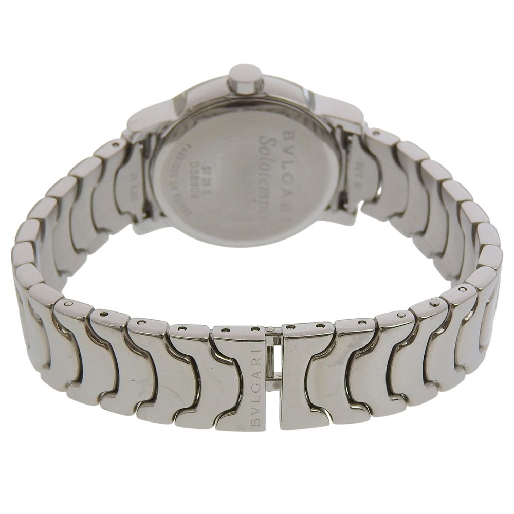 Bvlgari Solotempo Stainless Steel Quartz Analog Watch with Black Dial — view 4