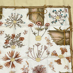 Hermes Herbier de Gavarnie Carre 90 Scarf Pressed Flowers of the Circle Valley — view 3