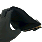 Chanel Card with Bicolor CC Logo Caviar Leather Kiss Lock Bifold Wallet Black — view 8